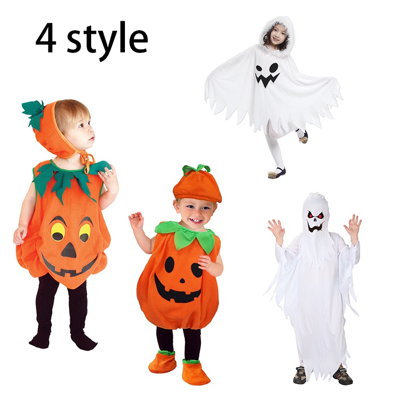 Bộ Áo Choàng Hóa Trang Ma Bí Ngô Halloween Dễ Thương Cho Bé 2022
