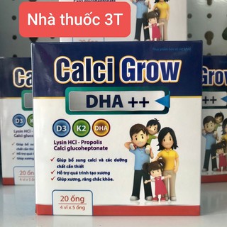 Calci Grow DHA ++ Bổ Sung D3 K2 DHA, giúp xương răng chắc khỏe, chống còi xương ở trẻ, VỊ NGỌT THƠM- DỄ UỐNG.