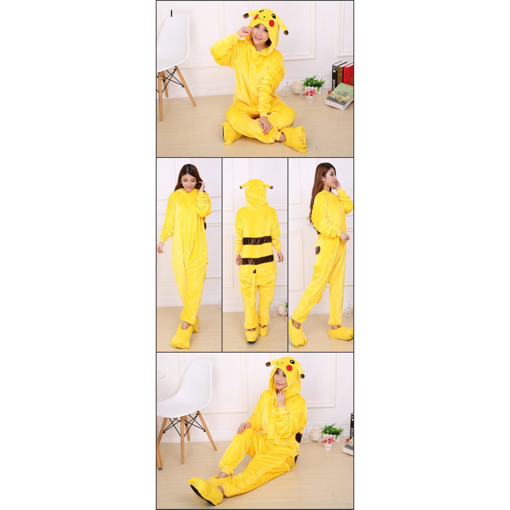 Áo ngủ liền quần hình pikachu đáng yêu | BigBuy360 - bigbuy360.vn