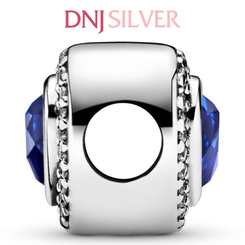[Hàng cao cấp] Charm bạc 925 cao cấp, hàng chuẩn bạc - Charm Sparkling Blue Heart thích hợp để mix vòng tay charm -DN124