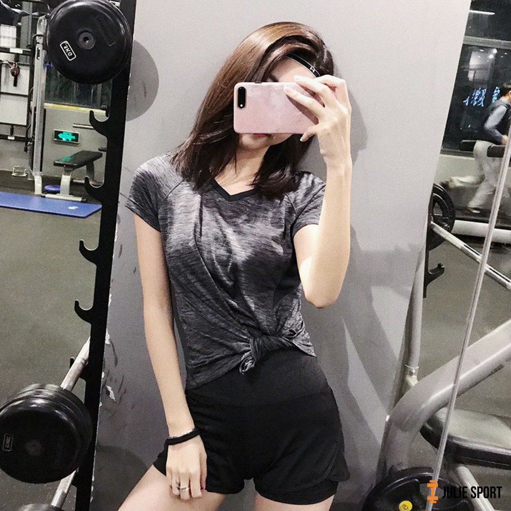 Áo thun phông ngắn thể thao nữ Sheeve Pls(Đồ tập gym,yoga) II VIỆT NAM