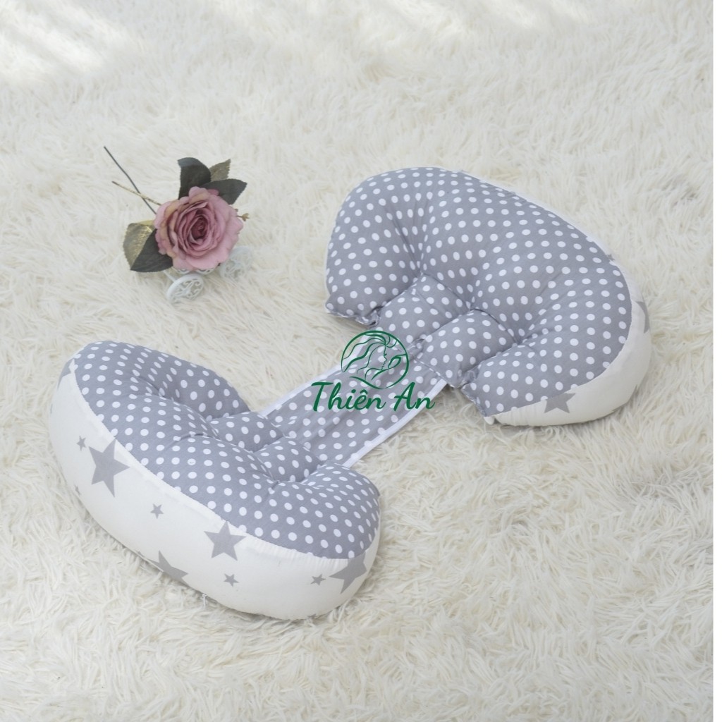Gối bầu cánh tiên Thiên An, gối bà bầu, nâng đỡ bụng, hỗ trợ giảm đau lưng, dễ ngủ