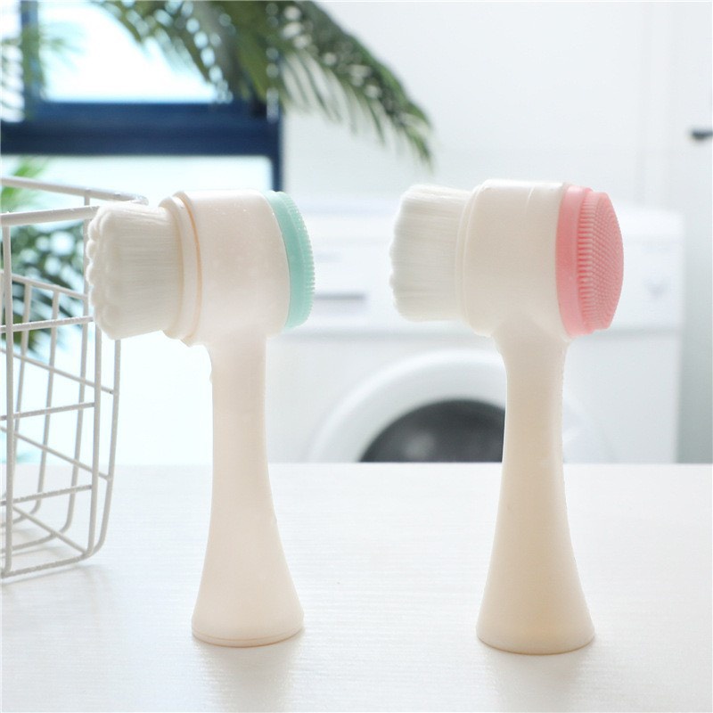 Cọ rửa mặt massage 3D hai đầu sạch sâu, loại bỏ tế bào chết