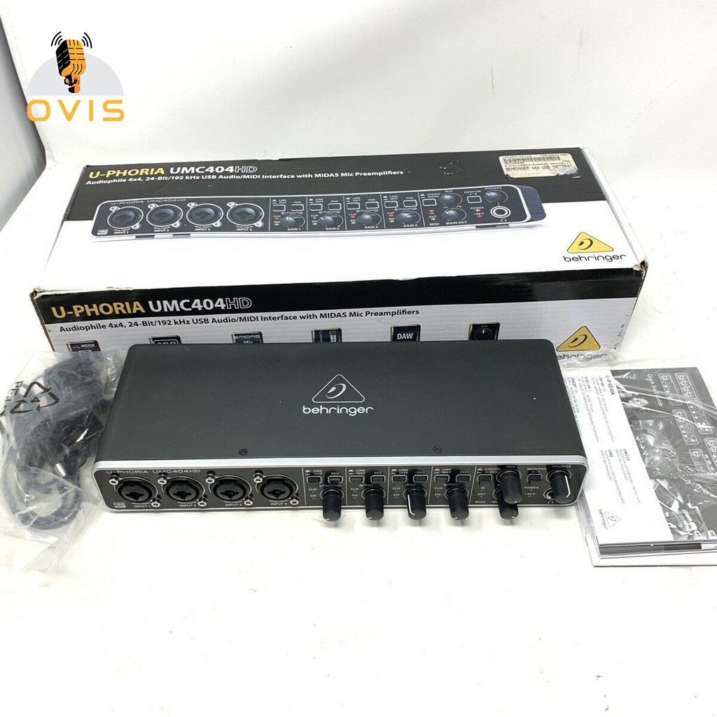 Behringer U-Phoria UMC404HD | Sound Card Thu Âm 4 Cổng Chuyên Nghiệp