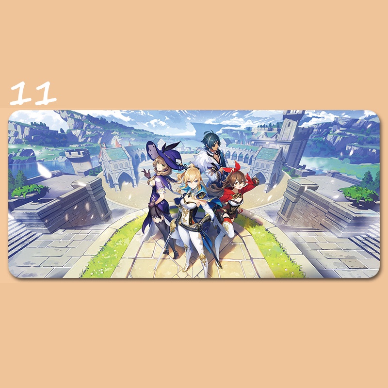 Miếng lót chuột bàn máy tính cỡ lớn in hình Genshin impact xinh xắn
