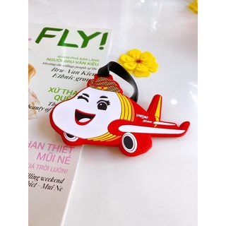 Tag hành lý vietjet, thẻ tag vali du lịch hình máy bay