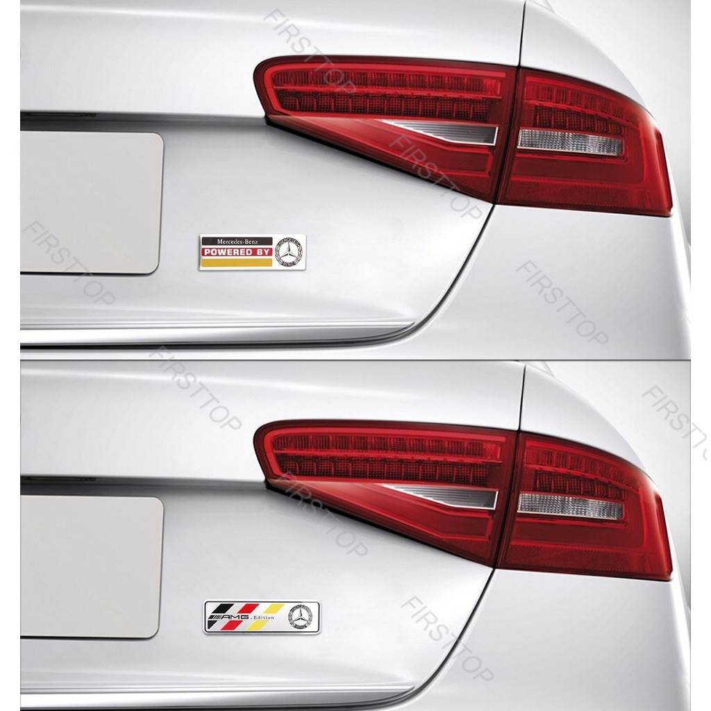 Miếng Dán Kim Loại Trang Trí Thân Xe Hơi Mercedes Benz W203 W204 W168 CLA GLA GLK AMG Brabus