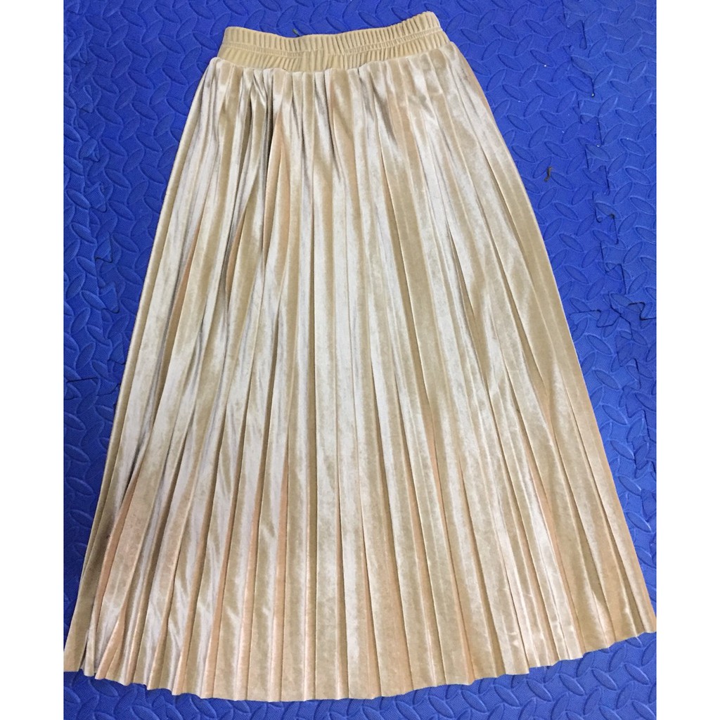 Chân váy nhung ép ly dài#váy nhung công sở 75cm