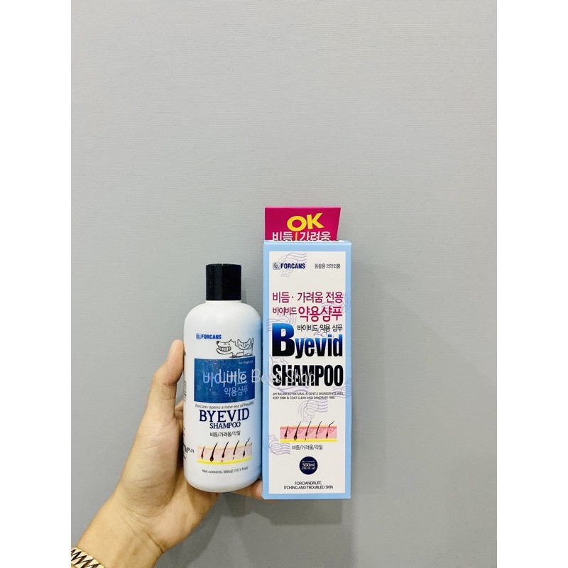 Dầu gội trị liệu bệnh ngoài da Byevid dành cho cún mèo