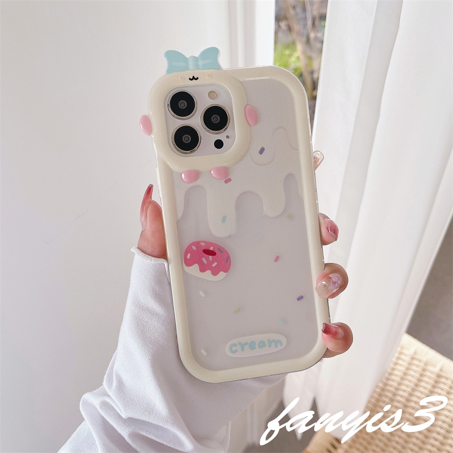 Ốp Điện Thoại Mềm Trong Suốt In Hình Kem Dễ Thương Cho iPhone 14 13 12 11 Pro Max X XR Xs Max 8 7 6 6s Plus SE 2020