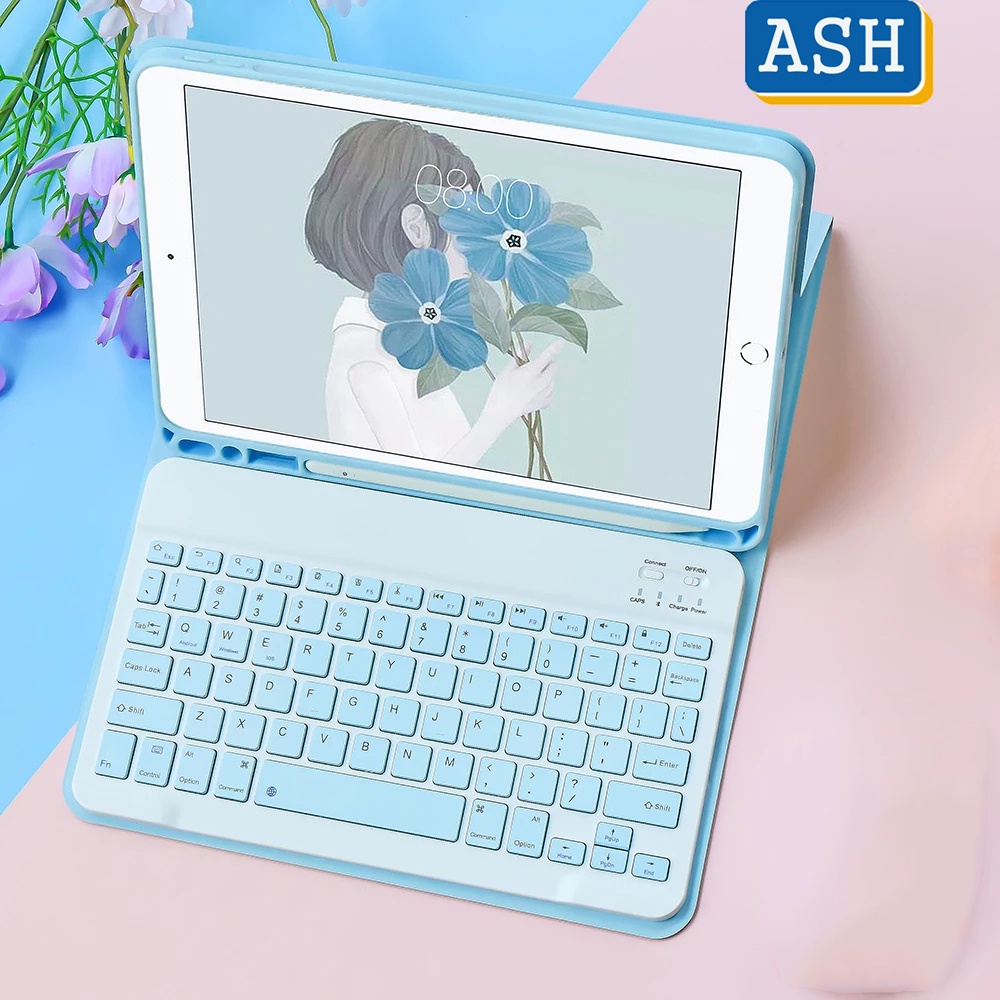 Bao Da Máy Tính Bảng Kèm Bàn Phím Bluetooth Cho Samsung Galaxy Tab S8+ S8 S7 Plus S7 FE Tab S6 Lite A8 10.5 A7 10.4