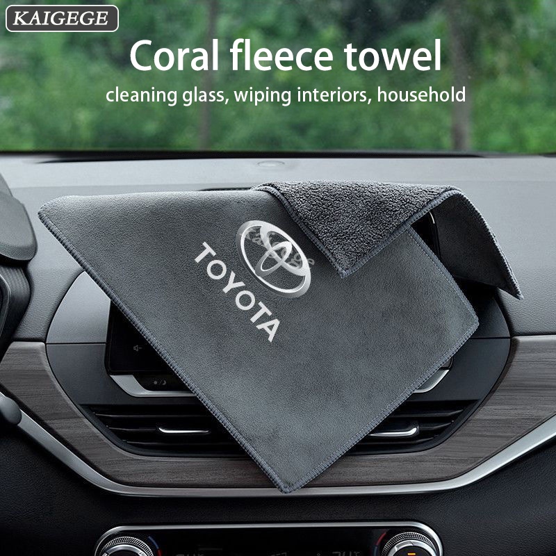 Khăn Ô Tô Toyota Microfiber Wash Nhà Làm Sạch Ô Tô Vải Sấy Cho Vios Rush Raize Thân Lớn Wigo Hilux H