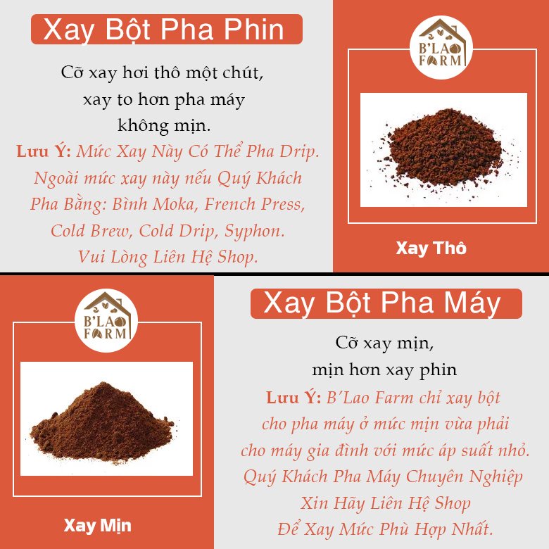 [Cà Phê Robusta rang xay] Cafe Rang mộc B’Lao Farm Nguyên Chất 100% - cà phê pha phin gu mạnh - coffee robusta