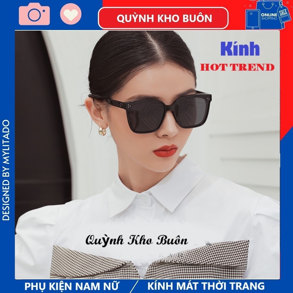 Kính mát nam nữ chống UV400, thiết kế mắt vuông dễ đeo, màu sắc thời trang Q17