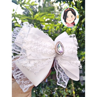 Kẹp tóc handmade - Kẹp công chúa trắng