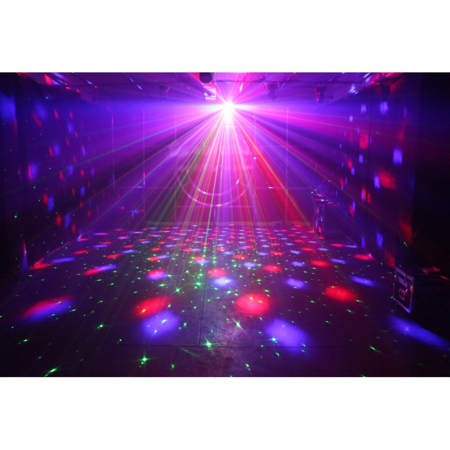 Đèn led laser cảm biến âm thanh-sử dụng cho phòng diện tích rộng, karaoke, sân khấu (Có remote)