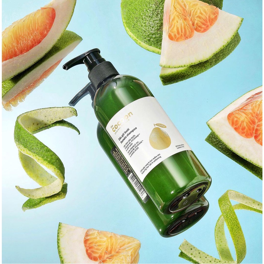 Dầu gội bưởi Pomelo Shampoo/ Dầu xả bưởi Pomelo Hair Conditioner COCOON giảm gãy rụng và làm mềm tóc 310ml COCN22 COCN25