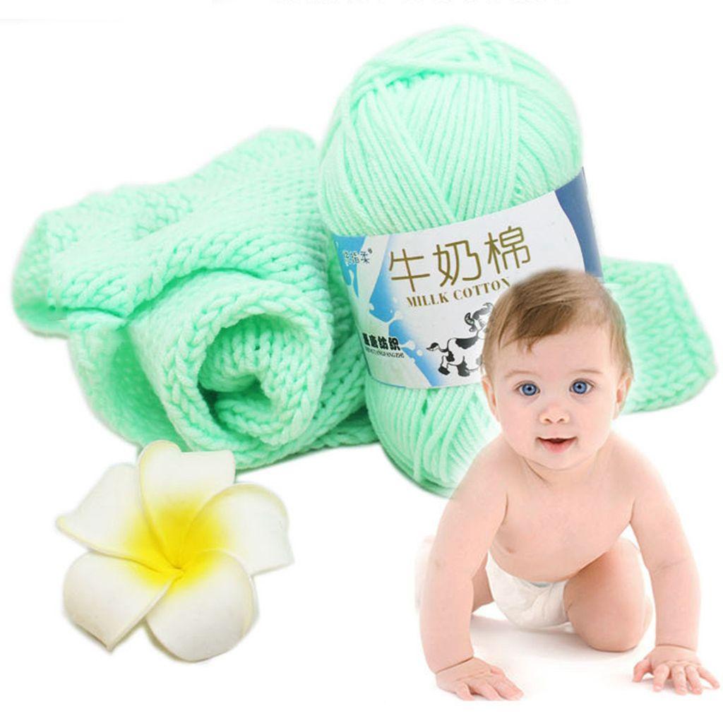 [COD] Cuộn Len Cotton Sữa Acrylic Mềm Cao Cấp Làm Mũ / Áo Len Chống Dầu Mỡ