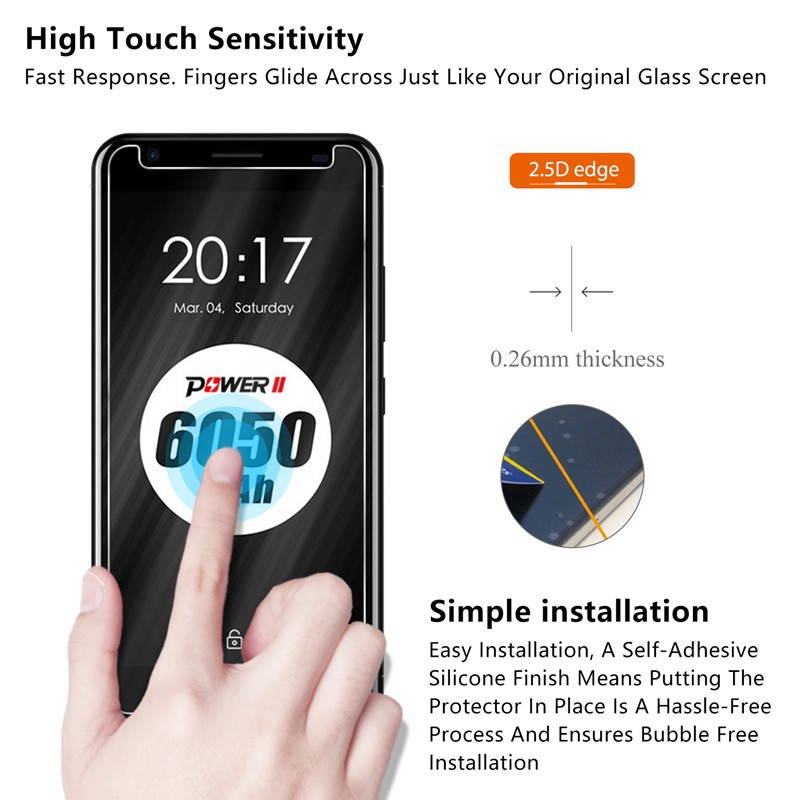 Kính cường lực cao cấp cho Ulefone S8 / S8 Pro / Power 2 kính cường lực