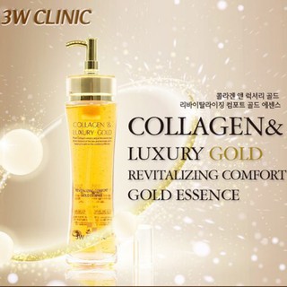 Serum Trắng Da 3w Clinic Tinh Chất Vàng 24k Luxury Gold Chống Lão Hóa Hàn Quốc 150ml