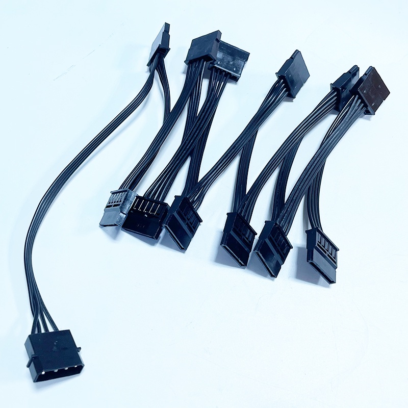 Dây Cáp Nguồn 1 Sang 12 sata ide male Sang 12 sata female Cho Ổ Cứng hdd ssd 2.5 3.5inch 15pin sata