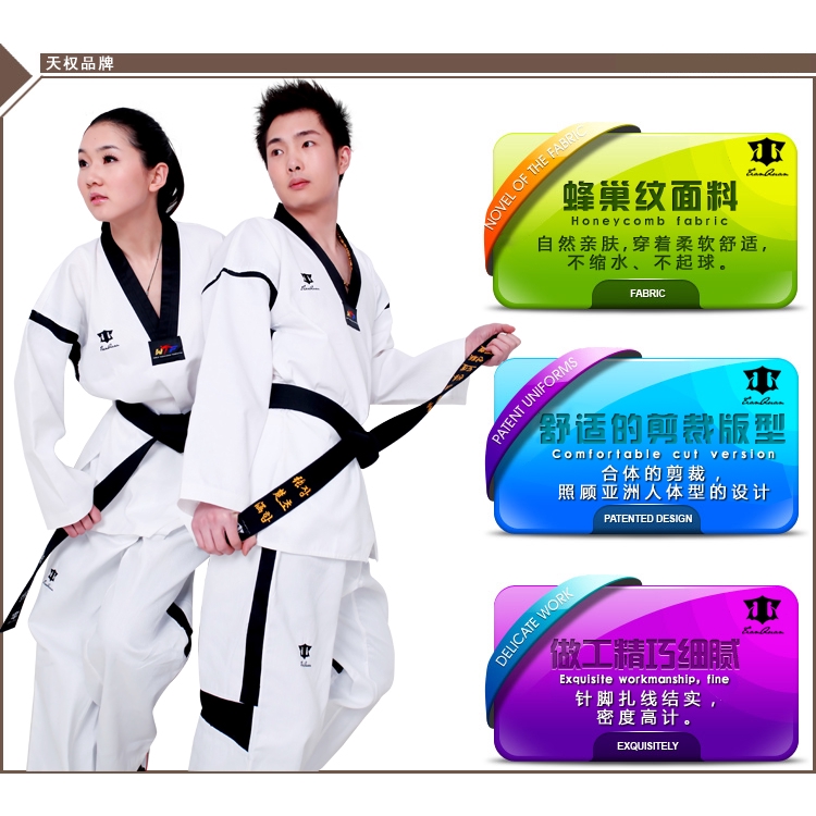 Bộ Đồng Phục Tập Võ Taekwondo Tay Dài Cho Người Lớn Và Trẻ Em