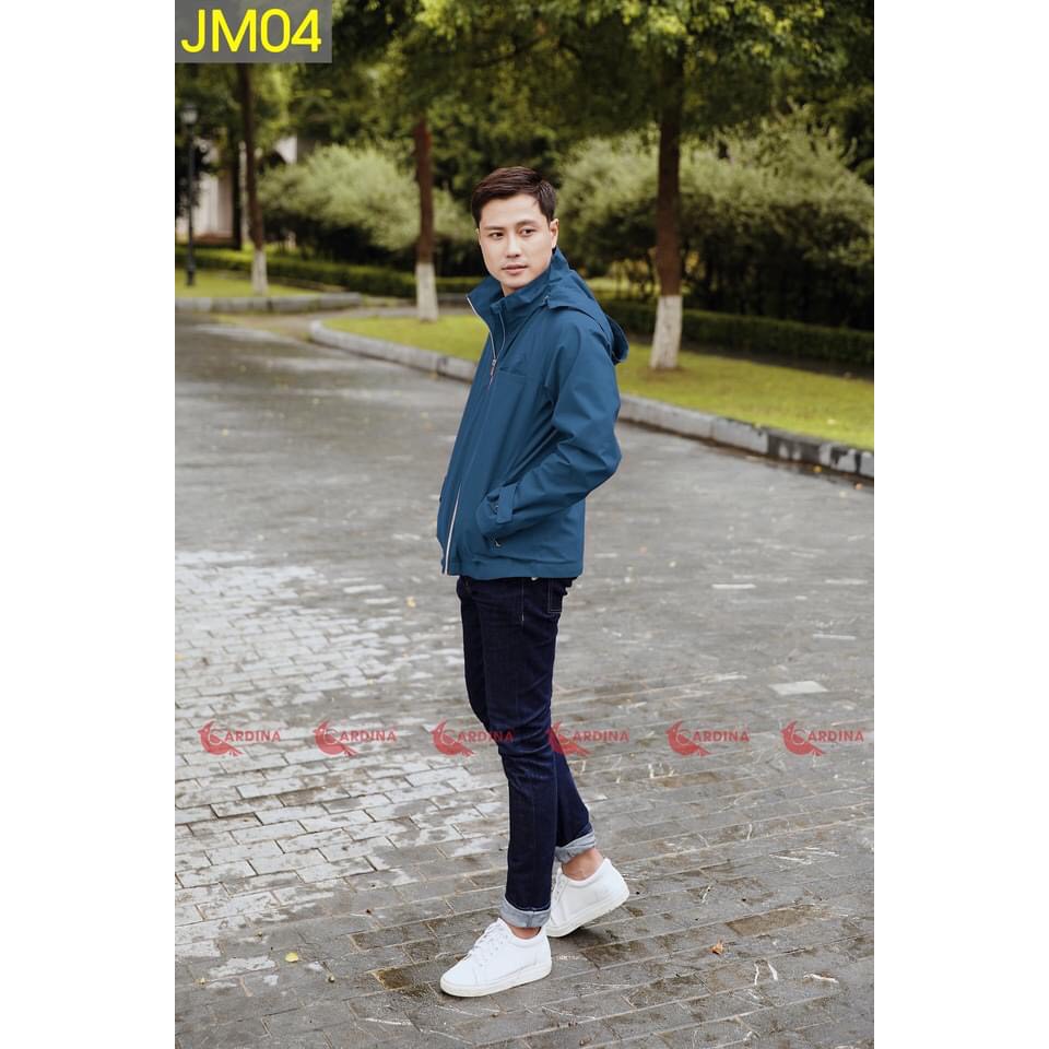 Áo Khoác Gió Nam JACKET 2 Lớp CARDINA Cao Cấp, Chống nước, Chống Nhăn nhàu, cản gió, giữ ấm, chống nước, giá tốt