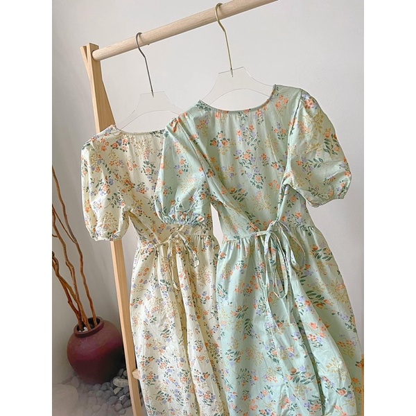 [Ảnh thật/Video]Đầm hoa vintage Hana dáng dài dành cho cô nàng năng động