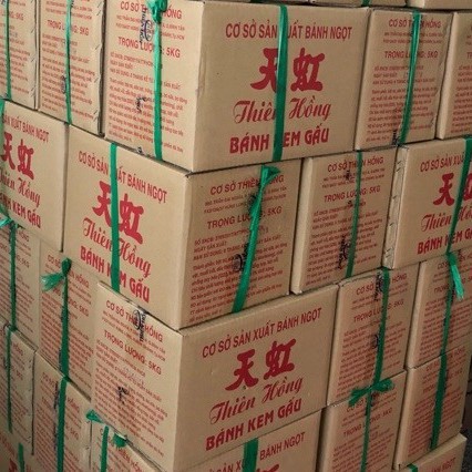 Bánh Gấu Nhân Kem Thiên Hồng - Lon 300gr