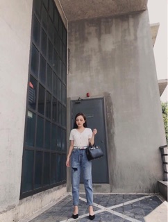 Combo 3 áo tăm cúc cổ tim