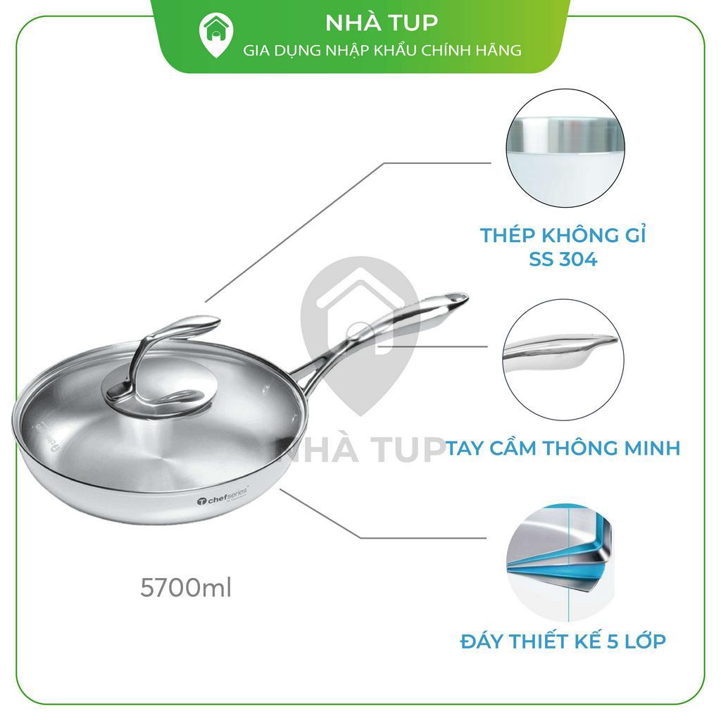 Chảo xào sâu lòng Tupperware TChef Series Wok Pan 24cm