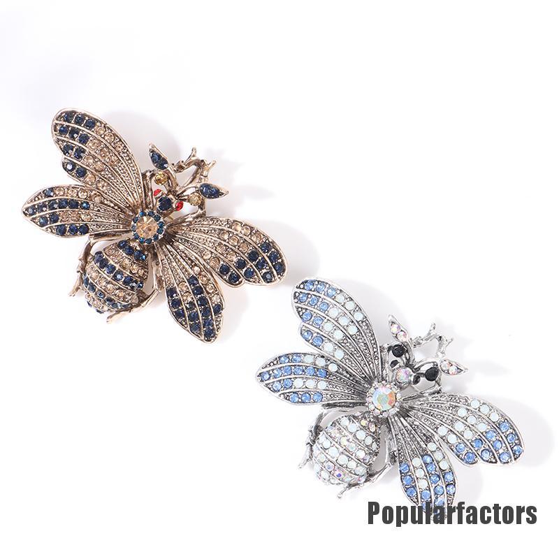 Ghim Cài Áo Hình Con Ong Đính Đá Nhân Tạo Thời Trang