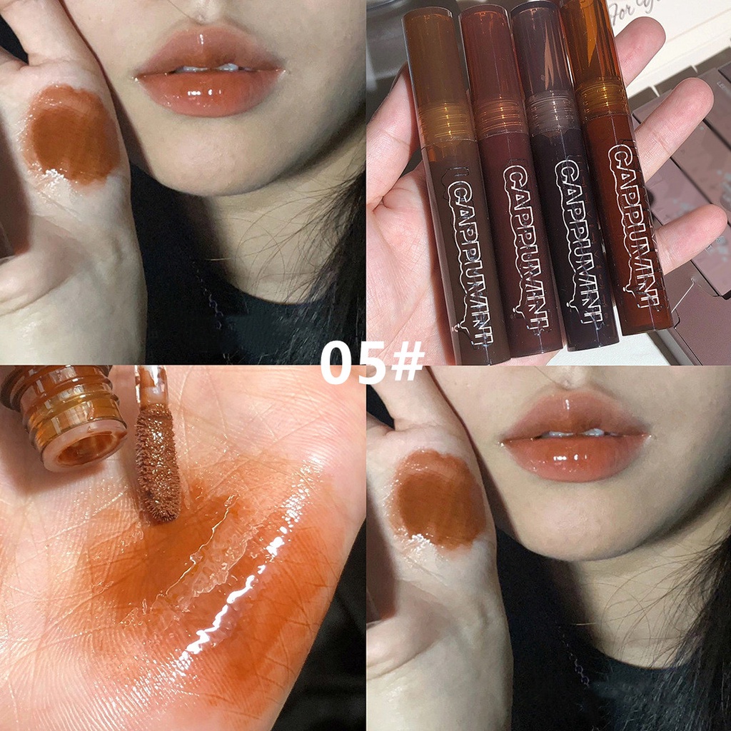 Son tint CAPPUVINI Dưỡng Ẩm Chống Nước Lâu Phai Thiết Kế Vỏ Son Hình Sô Cô La Độc Đáo 2022