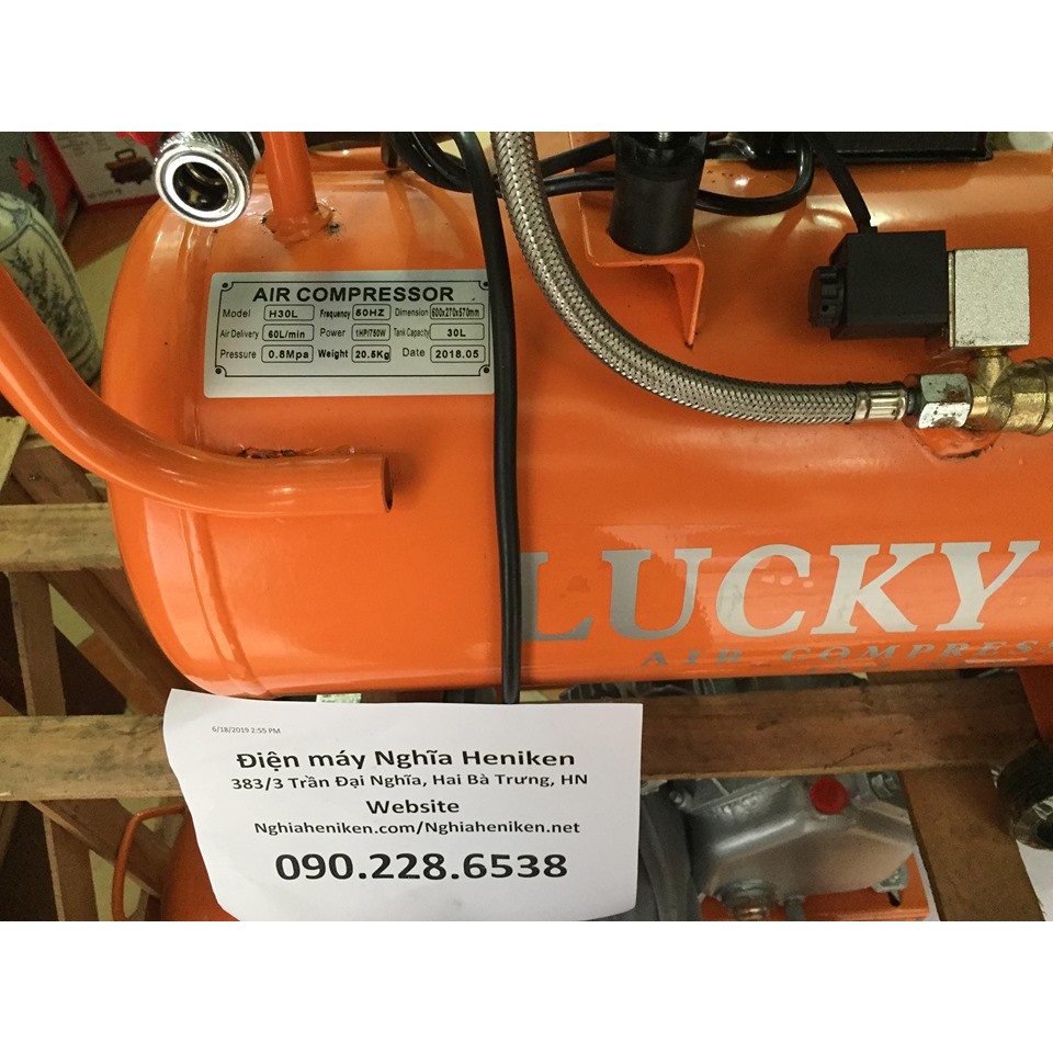 Máy nén khí không dầu Lucky 30 lít H30L 1Hp