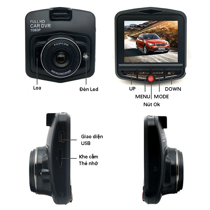 Camera hành trình xe hơi Full HD1080p (Black) - Home & Garden | BigBuy360 - bigbuy360.vn