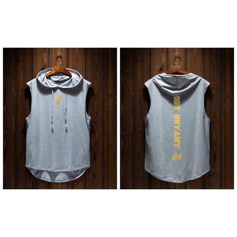 Áo Thun Bóng Rổ Sát Nách Có Mũ Trùm Dáng Rộng Thời Trang Mùa Hè Cho Nam [20% off]