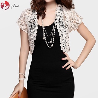 Áo Khoác Cardigan Ren Xuyên Thấu Ngắn Tay Thời Trang Mùa Hè Dành Cho Nữ 2022