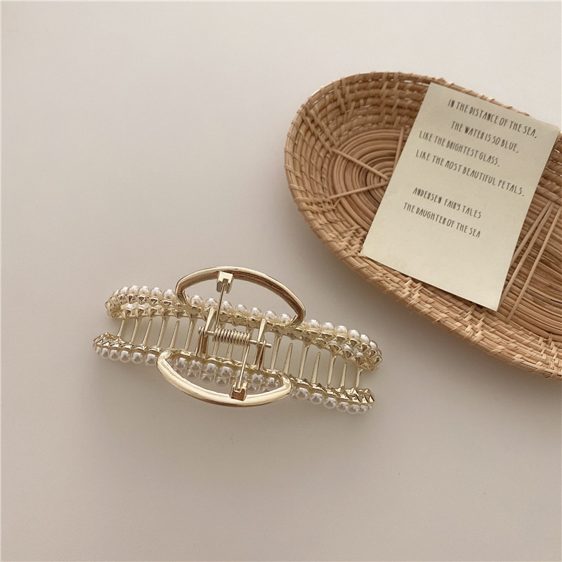 Kẹp Tóc Họa Tiết Hình Học Đính Đá Thời Trang