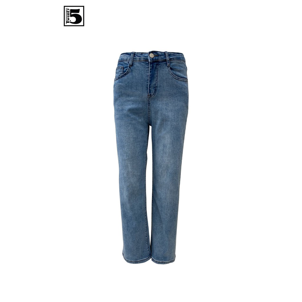 Quần jeans nữ trơn, ống đứng Twentyfive 3710