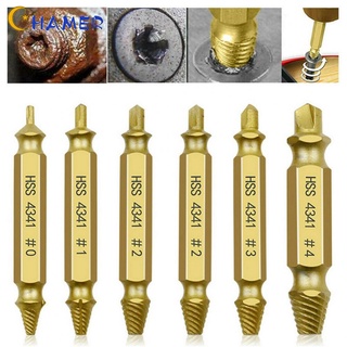 CHAMER- ~6pcs Broken Screwdriver Set Damaged Screw Extractor kit Deceleration Bit Broken Bolt Removal Tool【CHAMER-Home】