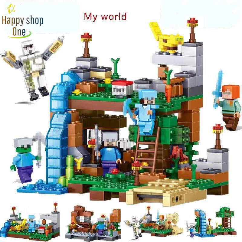 💖 Đồ Chơi Lắp Ráp Lego Minecraft, Thác Nước Huyền Bí 💖 Bộ Đồ Chơi Lắp Ráp Thuộc Chuỗi Lego Minecraft Cho Bé Từ 6 Tuổi