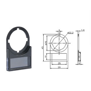 Nhãn nút nhấn gắn tủ điện phi 22