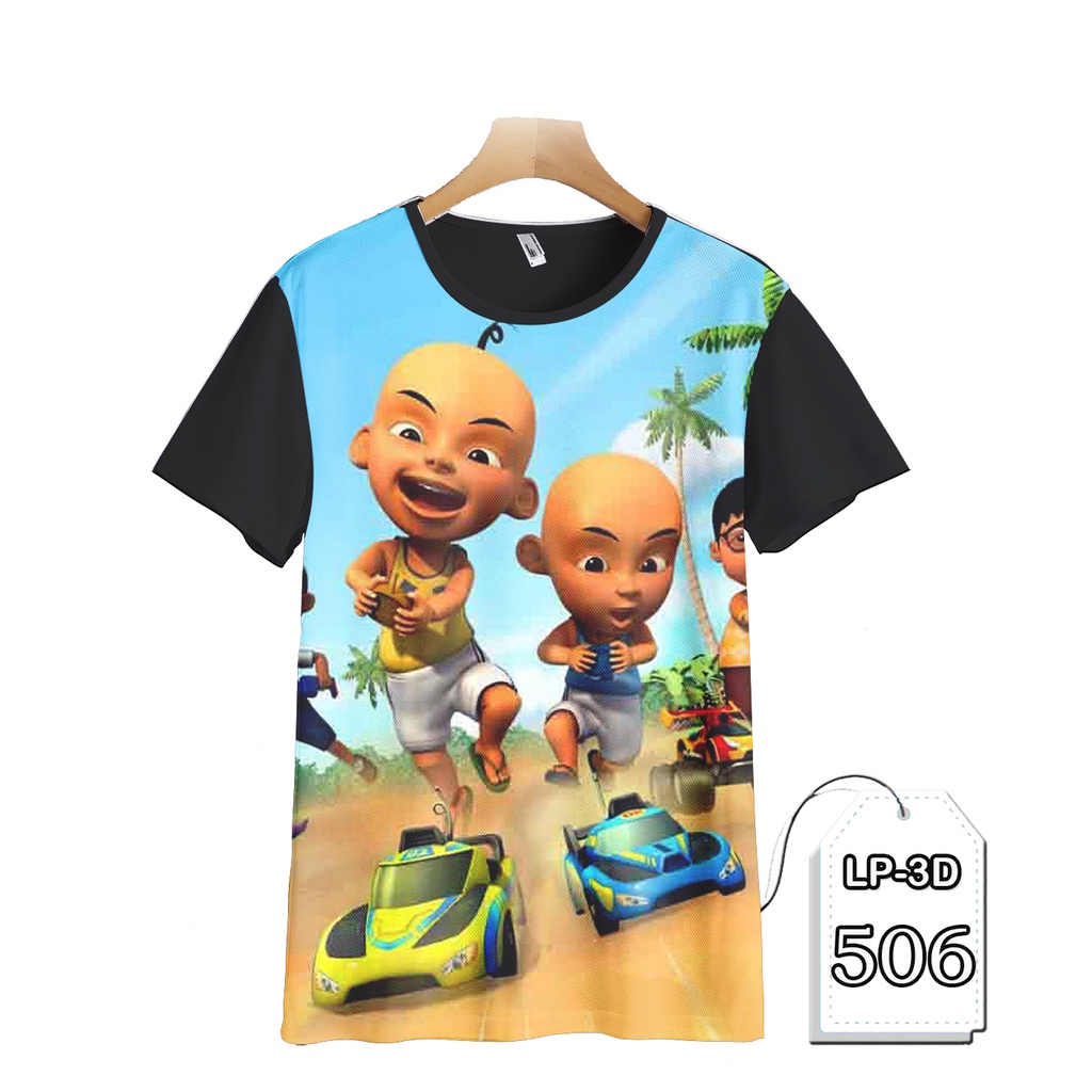Áo thun Upin và Ipin, Quần áo trẻ em và người lớn, In 3D, Thời trang trẻ em

