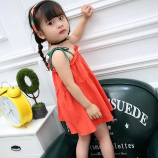 Đầm cotton 2 dây dễ thương cho bé (2-7 tuổi)