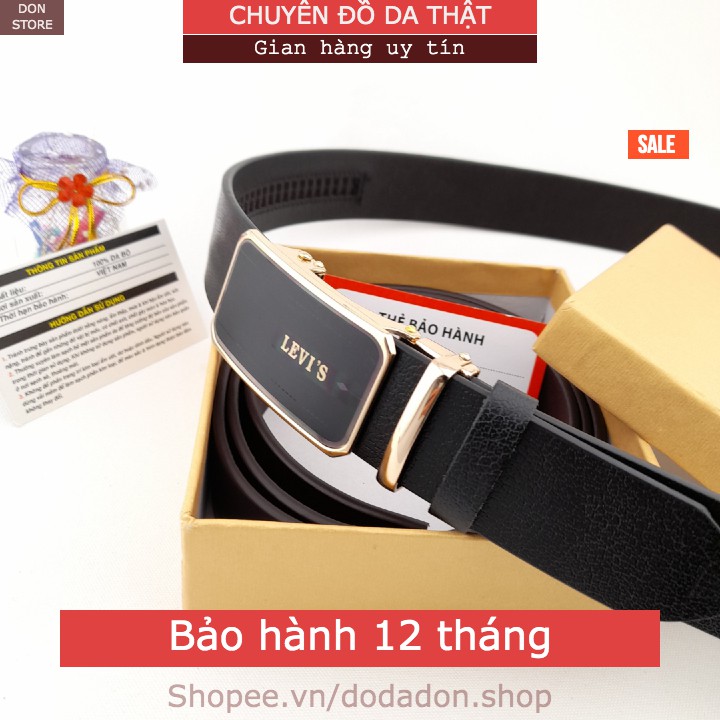 [HOT] Thắt Lưng Da Nam Leather335 Chất Liệu Da Bò Thật 100% Đầu Khóa INOX Dày Dặn - Bền Bỉ ( BH 12 THÁNG)