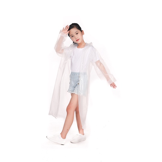 Áo Mưa Măng Tô, Áo Mưa Trong Suốt Có Mũ Chống Thấm Thời Trang Hàn Quốc Vải Dù Cao Cấp Dùng Nhiều Lần