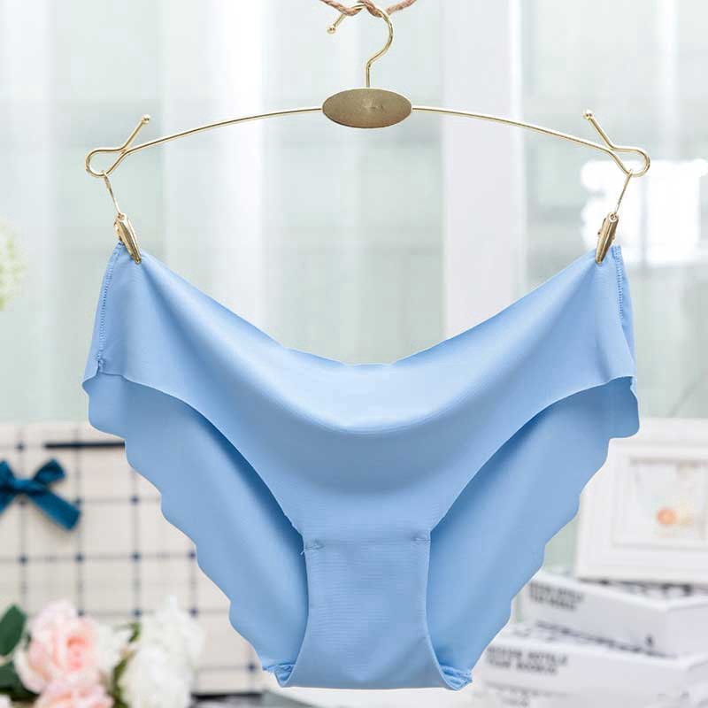 AOFEIQIKE  Quần Lót Lụa Lạnh Không Đường May Lưng Vừa Mềm Mại Thoải Mái Màu Sắc