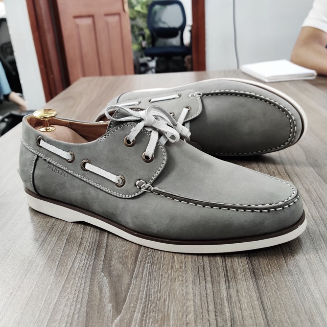 [Mã LTP50 giảm 50000 đơn 150000] Giày nam da bò buộc dây boatshoes TEFOSS HN447 size 38-43 cao cấp