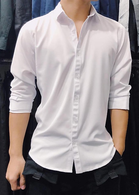 ÁO SƠ MI TQQ TRẮNG