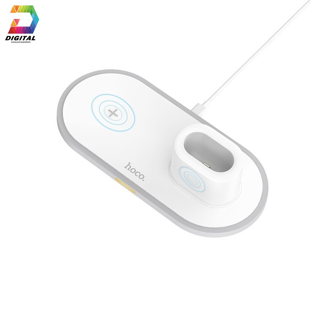 [KHÔNG HỘP] Đế Sạc Không Dây Đa Năng Hoco CW21 3 in 1 Chính Hãng